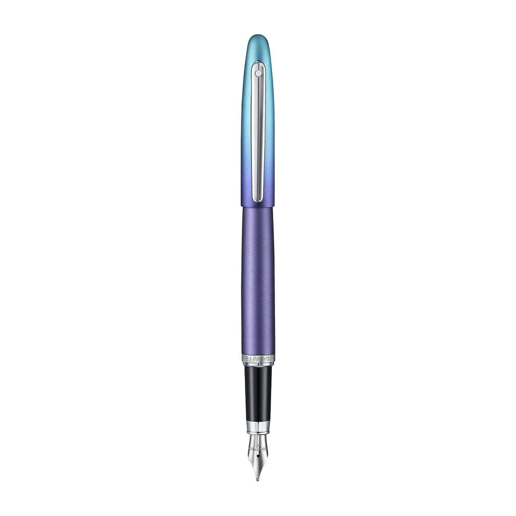 Sheaffer VFM 9430 Expressions Blue and Purple Pearlised Gradient Fountain Pen with Chrome-Plated Trims