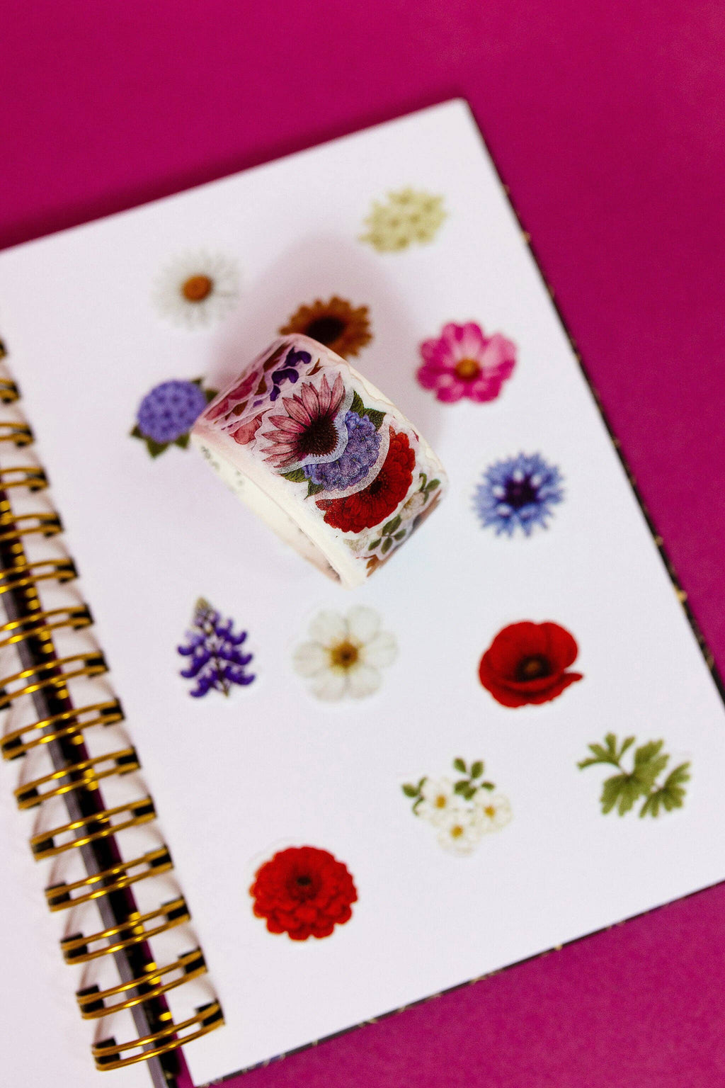 Garden Flowers Transparent Tape