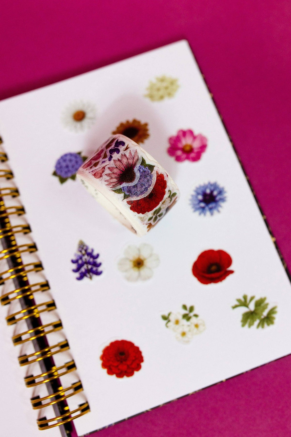 Garden Flowers Transparent Tape