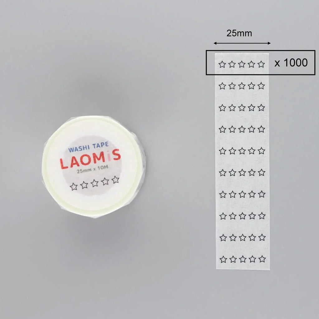 LAOMIS 5 Star Rating Writable Washi Tape