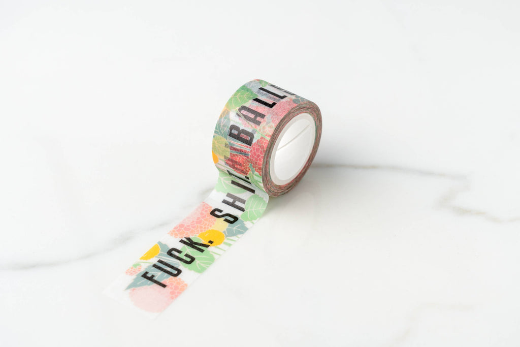 F***. Shit. Balls. Floral Cuss Words Washi Tape
