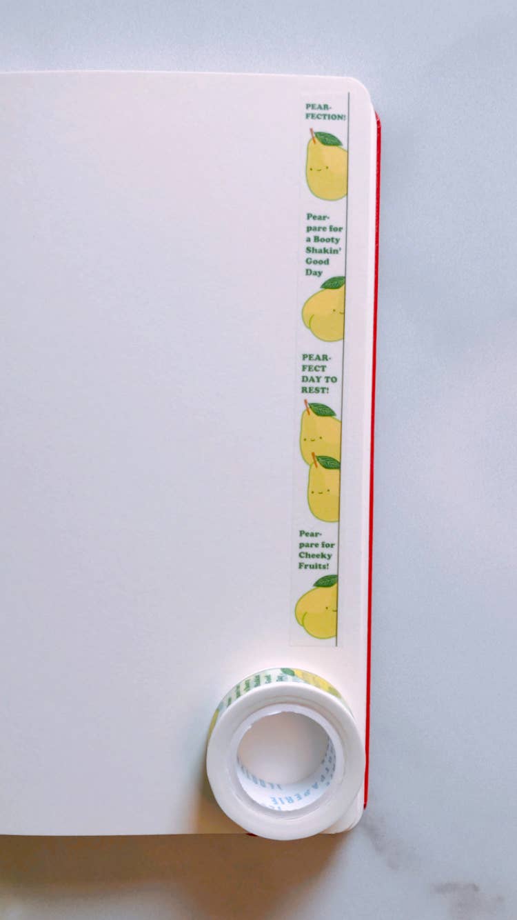 Pear-fection! Vertical Washi Tape