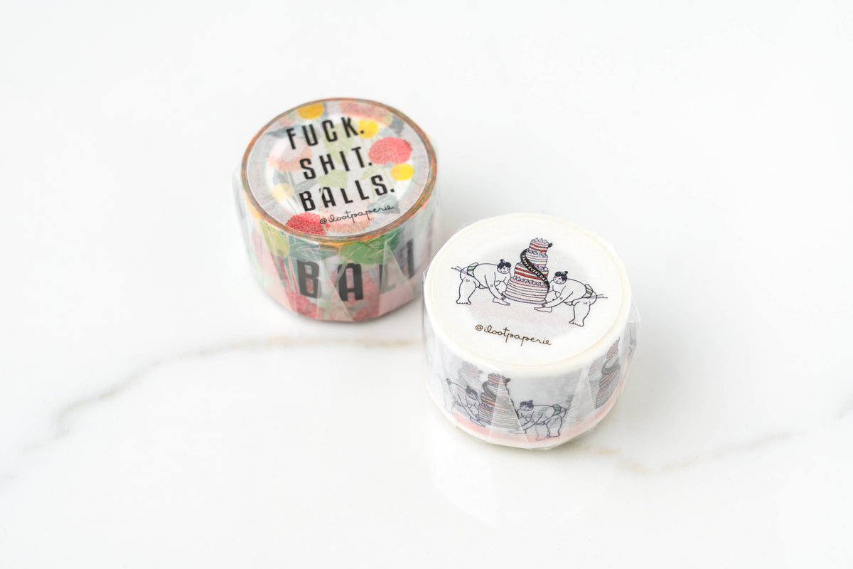 F***. Shit. Balls. Floral Cuss Words Washi Tape