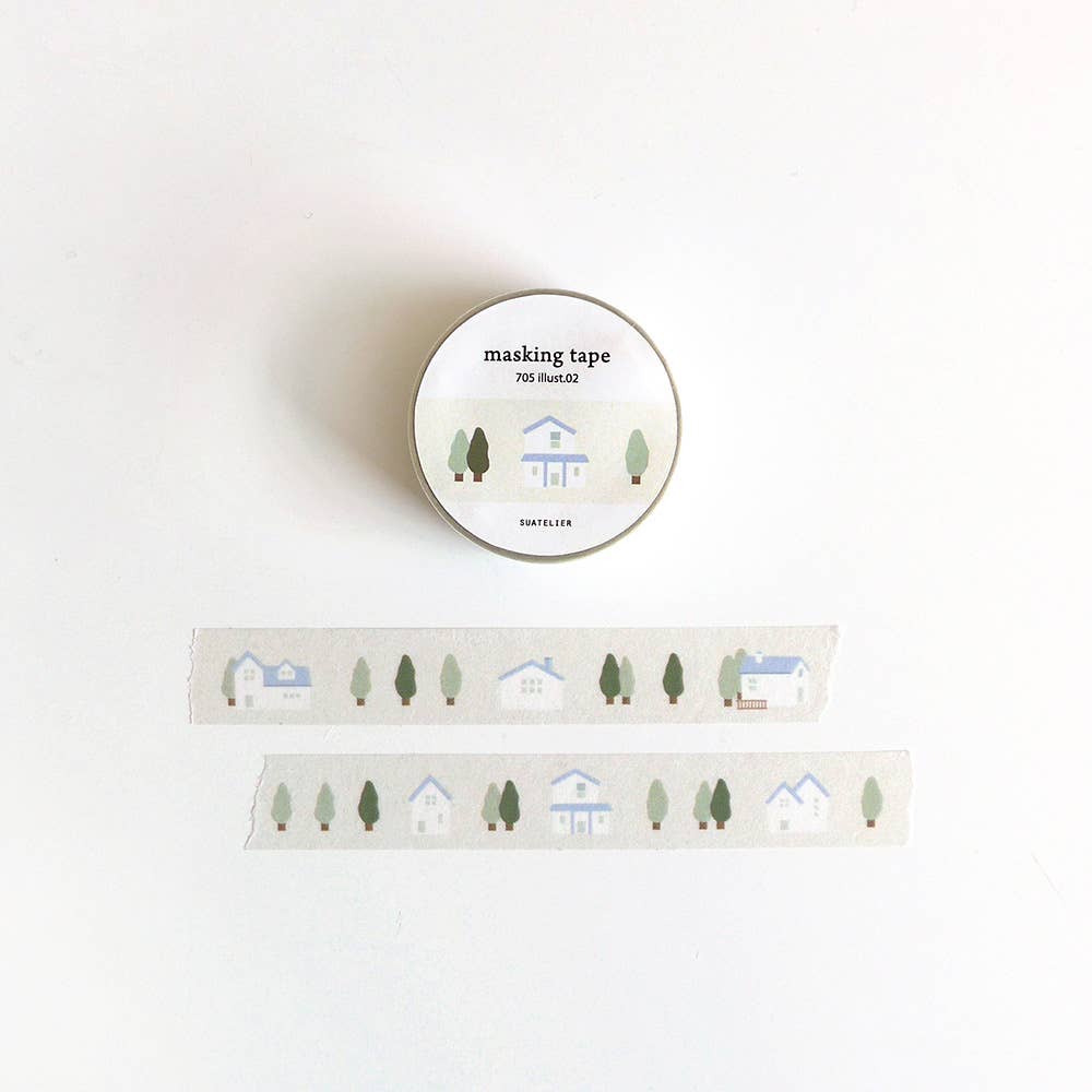 Illust.02 forest washi tape