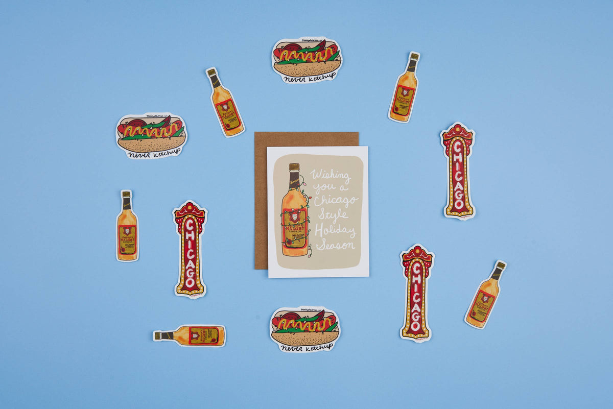 Chicago Hot Dog “Never Ketchup” Vinyl Sticker