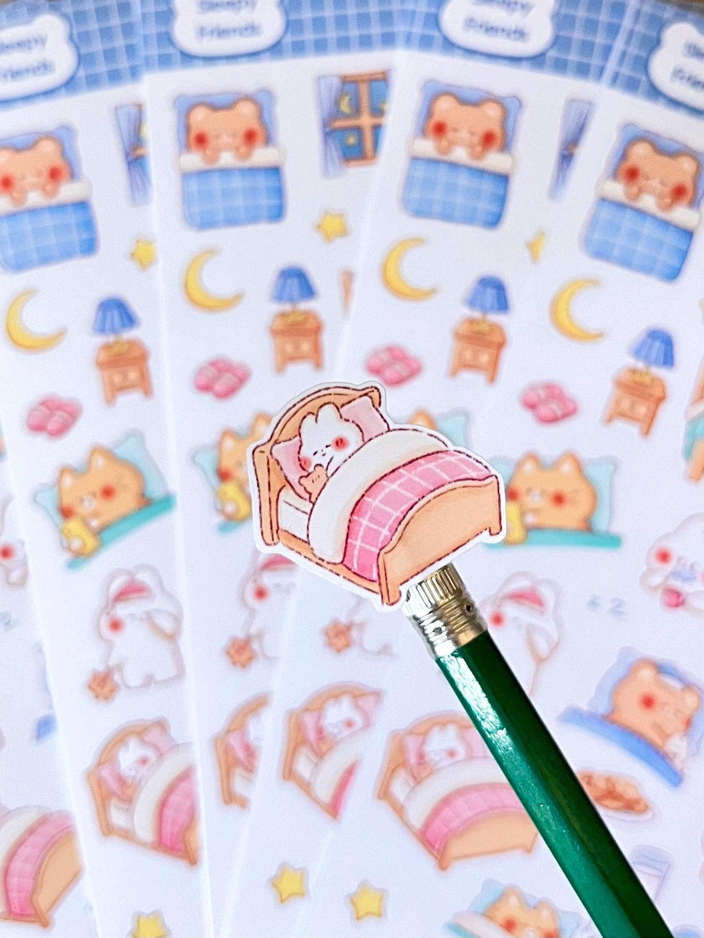 Sleepy Friends Sticker Sheet • Kawaii Hand Drawn Matte Stickers
