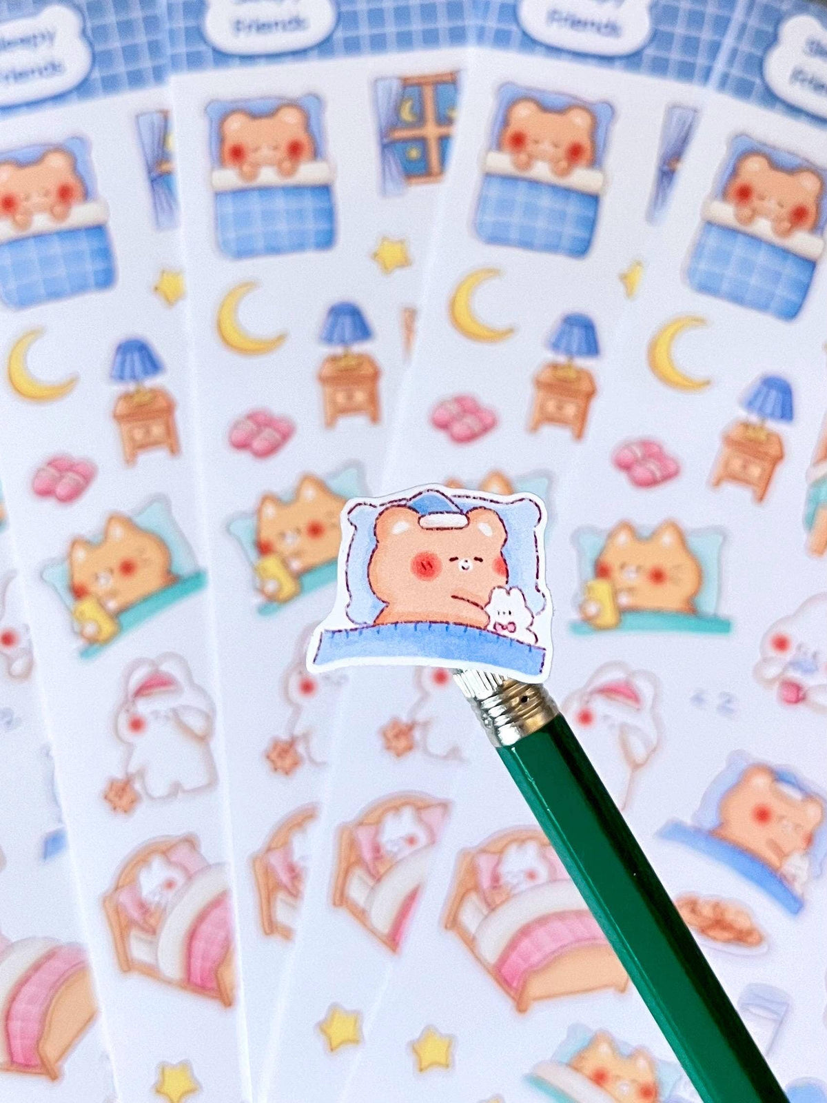 Sleepy Friends Sticker Sheet • Kawaii Hand Drawn Matte Stickers