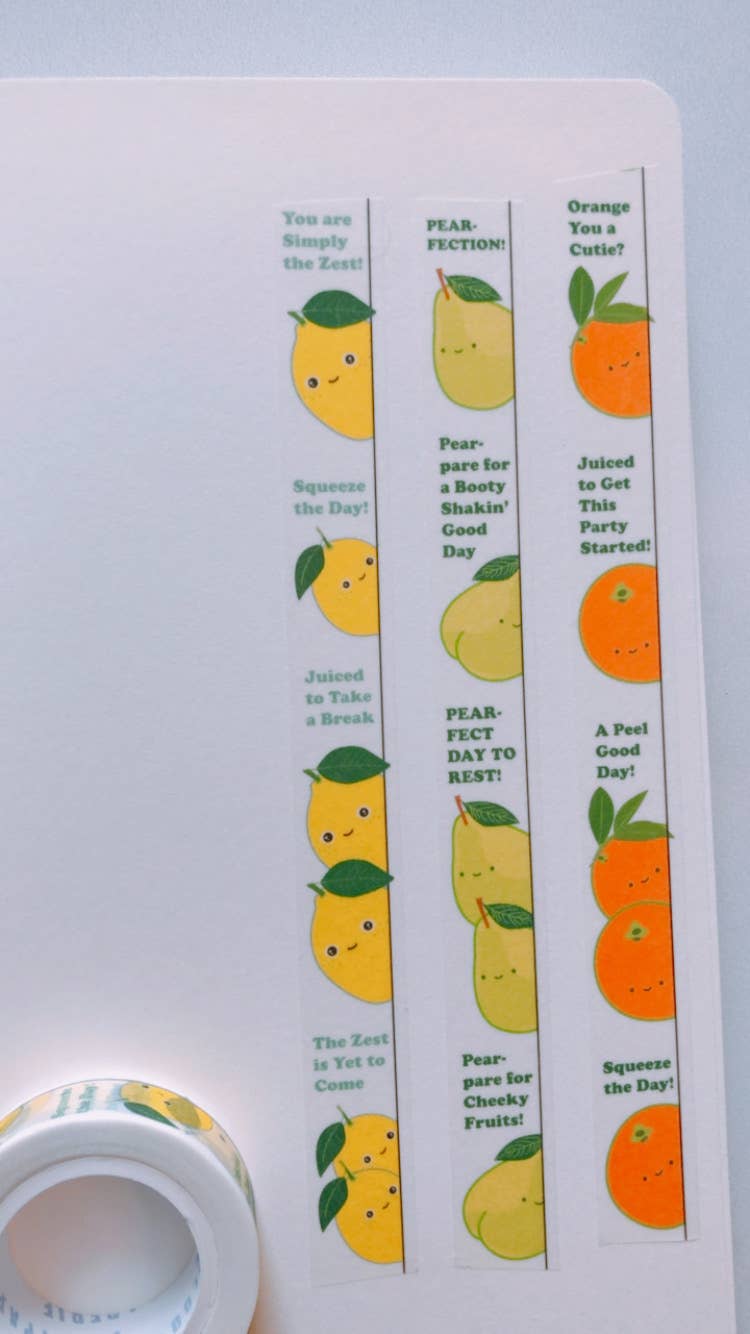 Pear-fection! Vertical Washi Tape
