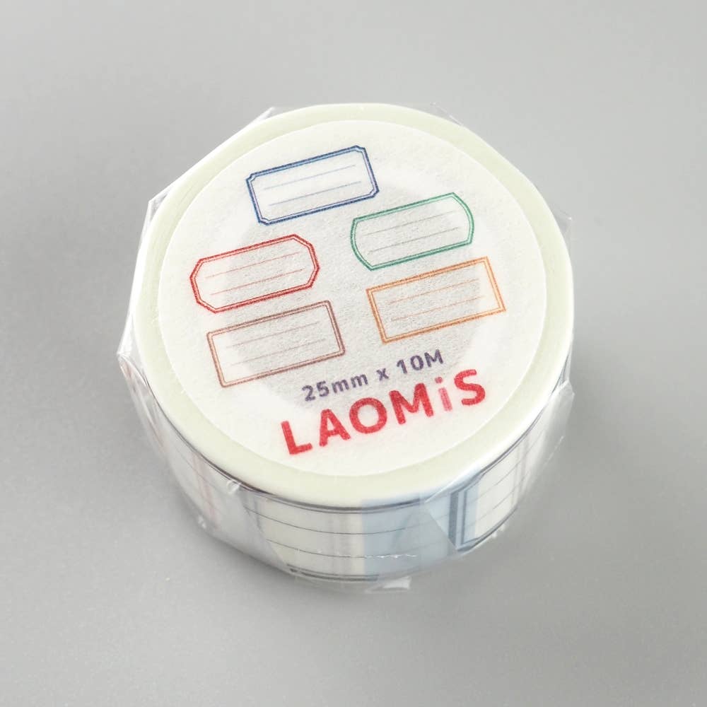 LAOMIS Multicolor Frame Label Writable Washi Tape