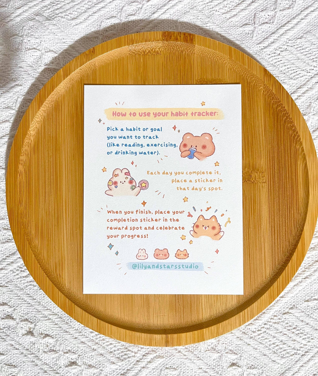 Farm Habit Tracker • 30 Day Monthly Goal Challenge with Stickers (4x5.25 in)