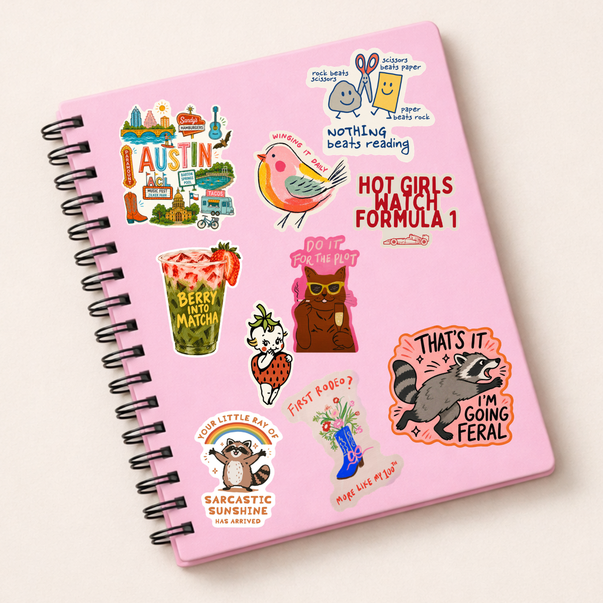 Winging It Daily Bird Sticker, Cute Colorful Bird Decal