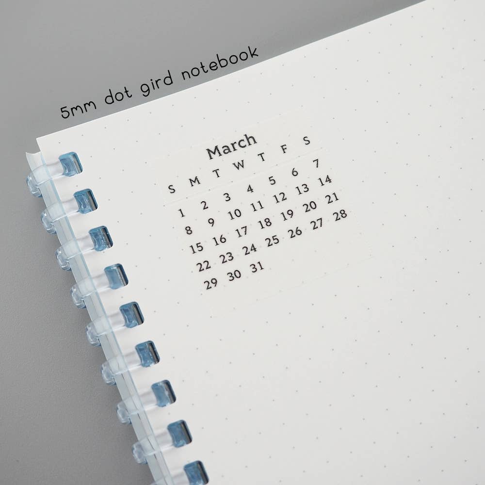 LAOMIS Mini Monthly Calendar Writable Washi Tape / Set of 2