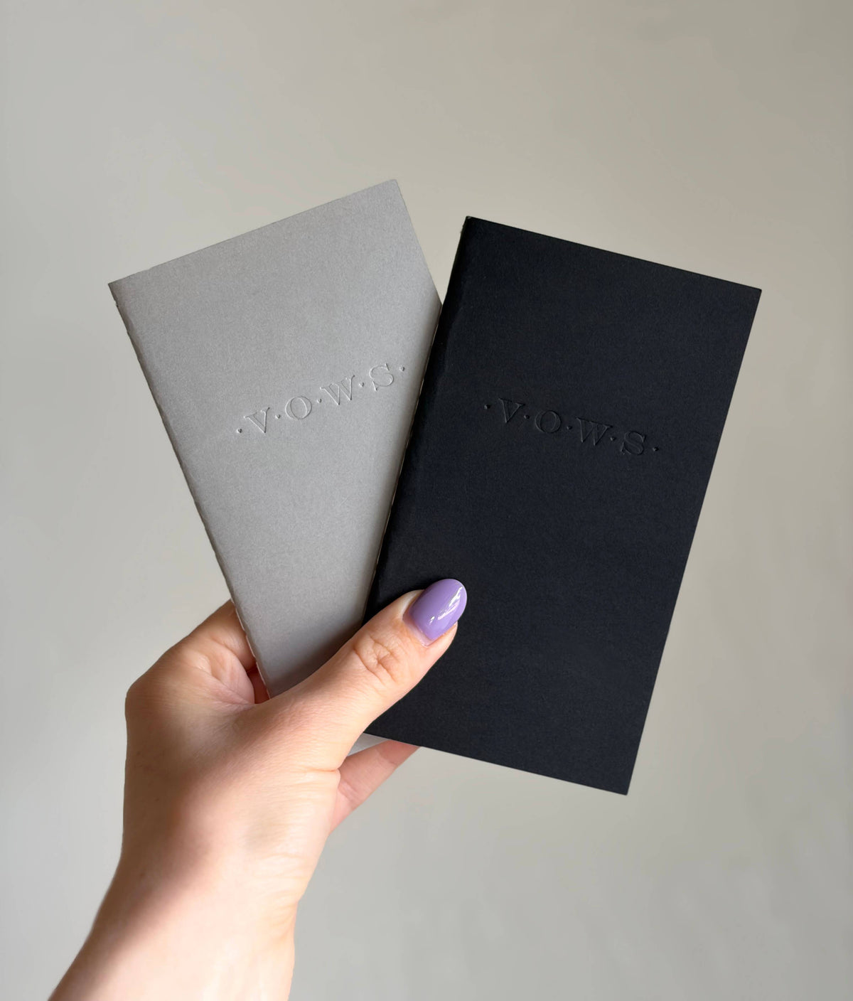 Wedding Vows Blind Deboss Mini Saddle Stitch Notebook