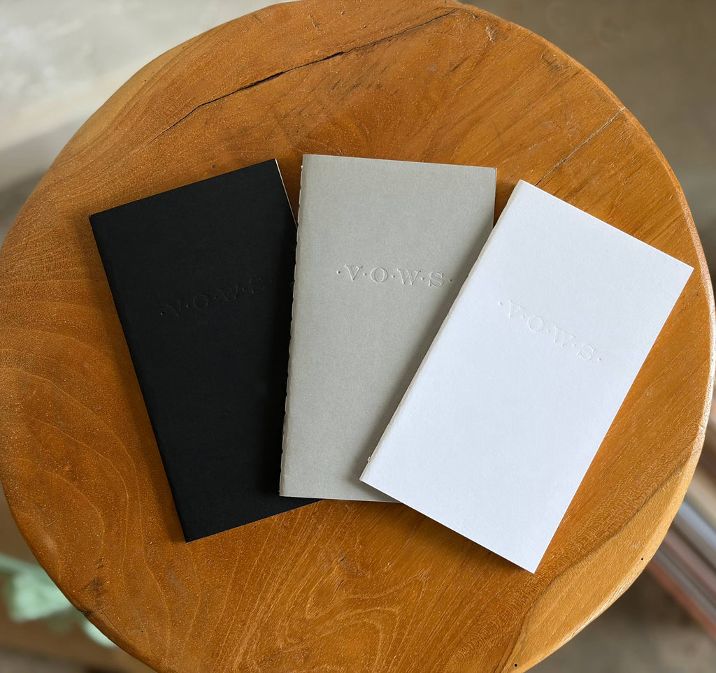 Wedding Vows Blind Deboss Mini Saddle Stitch Notebook
