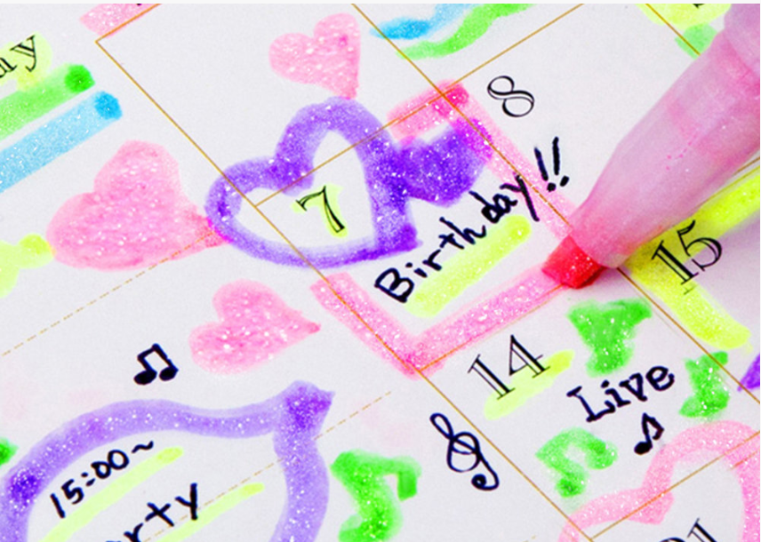 ZEBRA GLITTER HIGHLIGHTER  KIRARICH SET