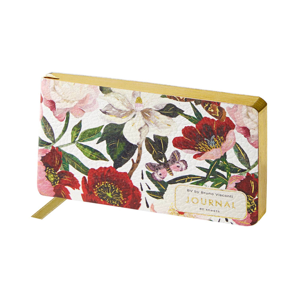 Horizontal Vegan Leather Weekly Planner - Peonies