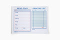 Retro Diner Check Style Meal Planner & Grocery List Notepad