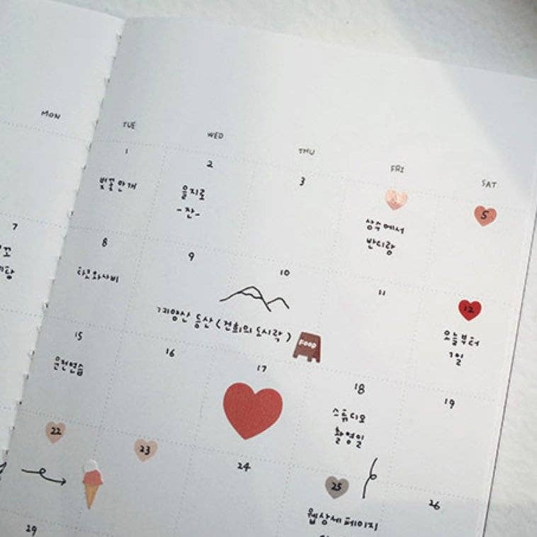 Suatelier | tiny Colourful Heart Stickers