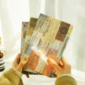 A5 European Vintage Style Hardcover Notebook Kraft Paper Illustration Collage Design Personal Diary