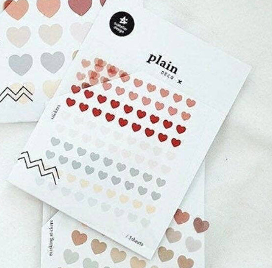 Suatelier | tiny Colourful Heart Stickers