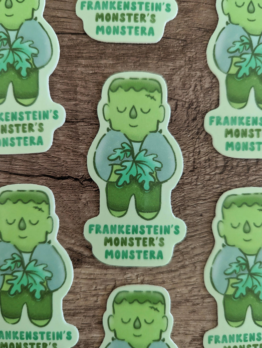 Frankenstein's Monsters Monstera - Cute Spooky Vinyl Sticker