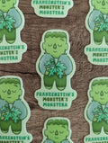 Frankenstein's Monsters Monstera - Cute Spooky Vinyl Sticker