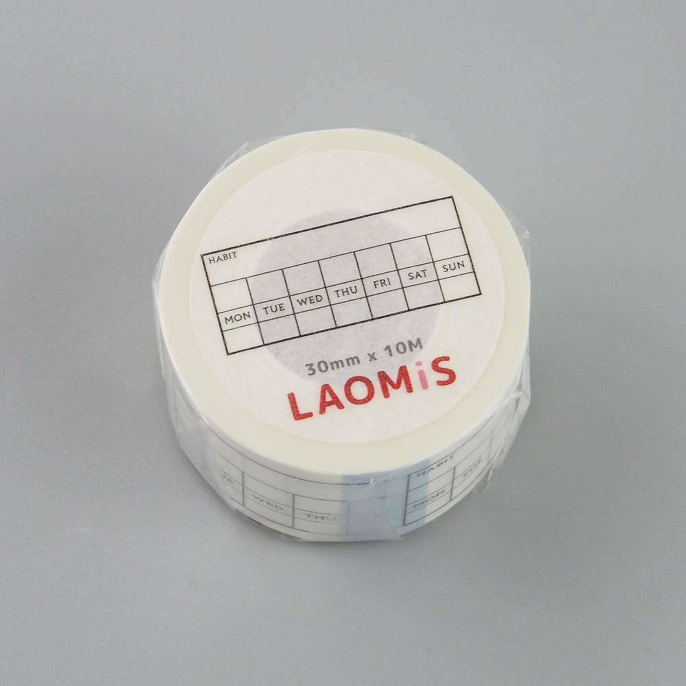 LAOMIS Weekly Routine Habit Tracker Writable Washi Stickers