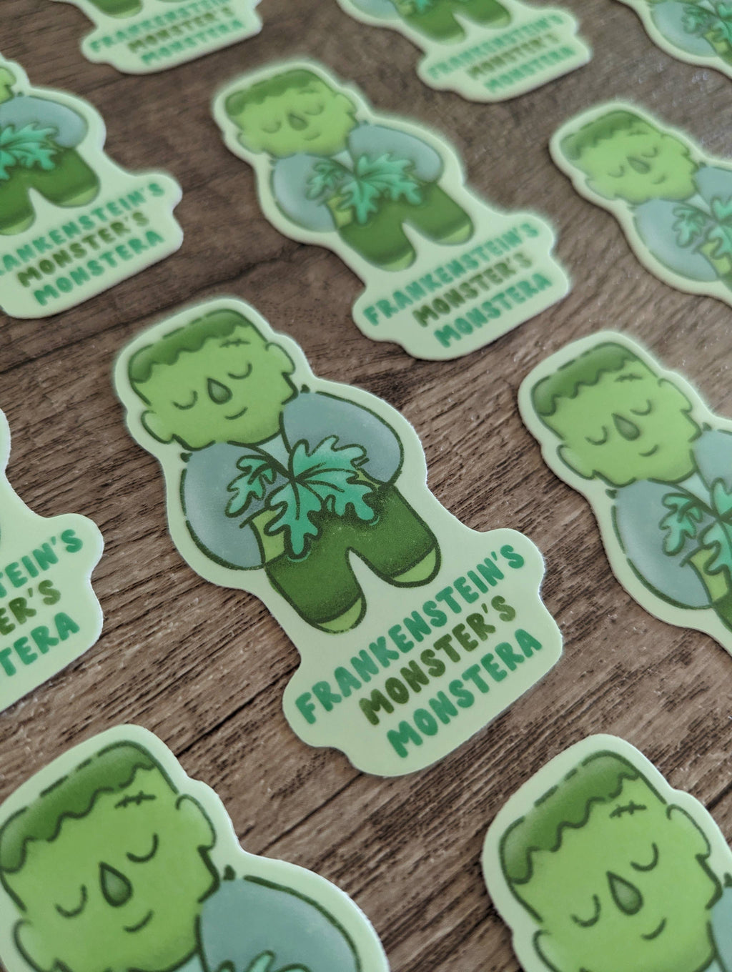 Frankenstein's Monsters Monstera - Cute Spooky Vinyl Sticker