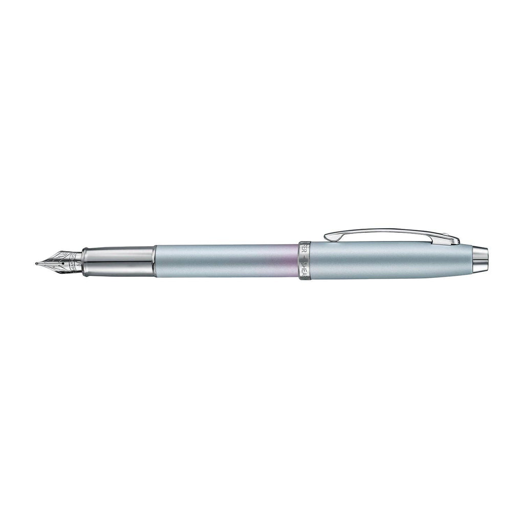 Sheaffer 100 9376 Expressions Blue and Pink Pearlised Gradient Fountain Pen with Chrome-plated Trims