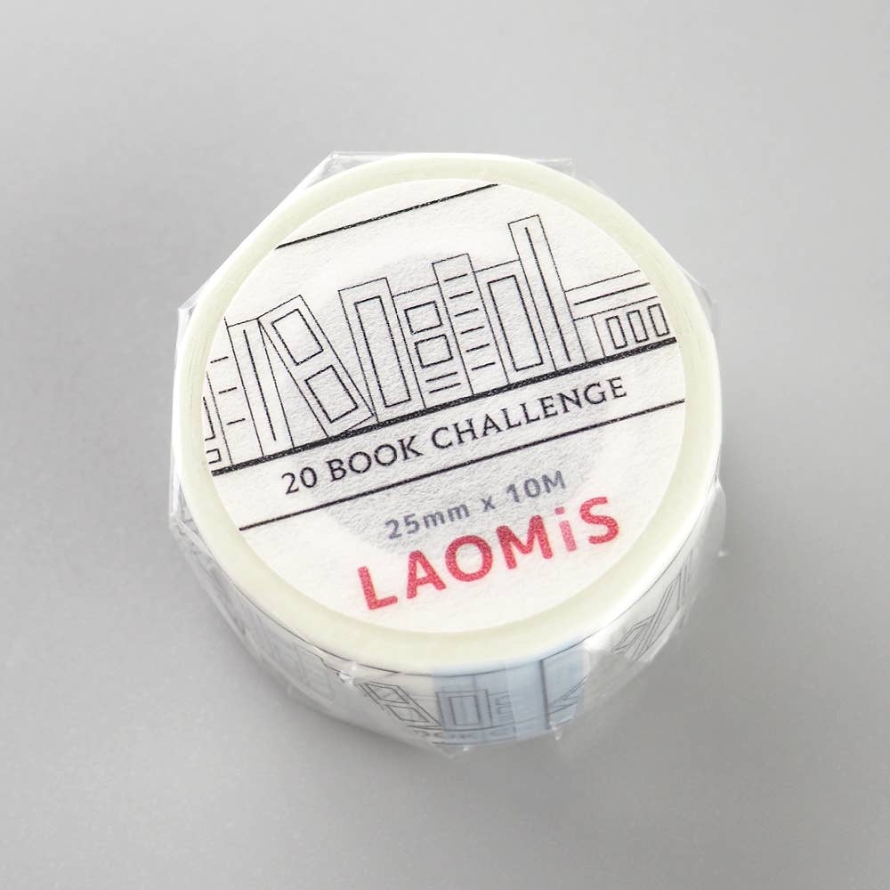 LAOMIS 20 Book Reading Challenge Writable Washi Tape