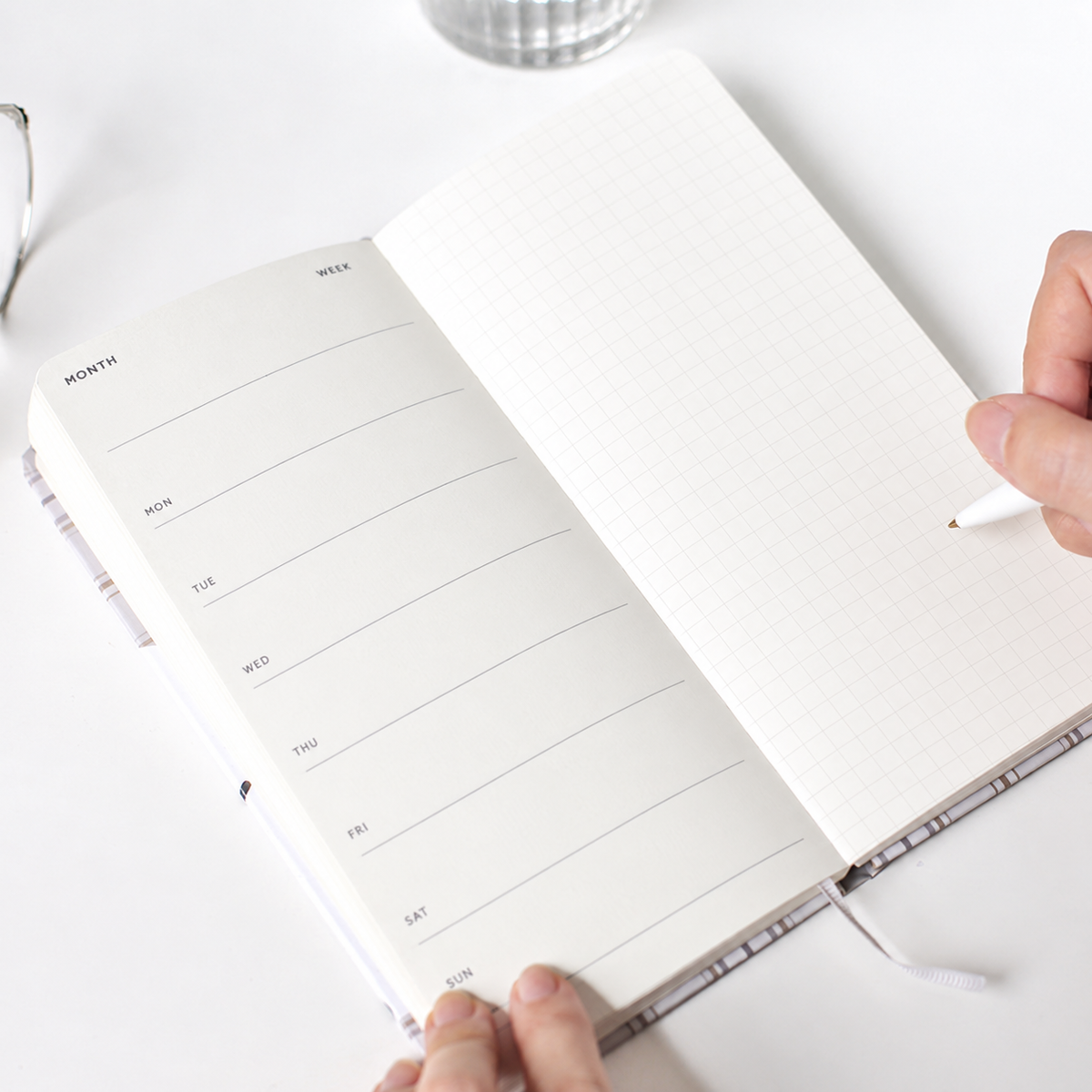 British Plaid Slim Weekly Planner Notebook