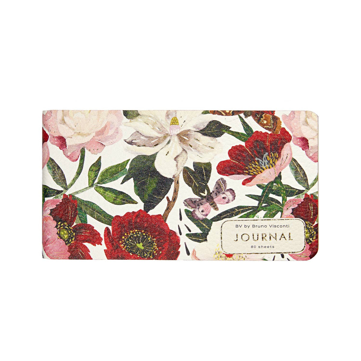 Horizontal Vegan Leather Weekly Planner - Peonies