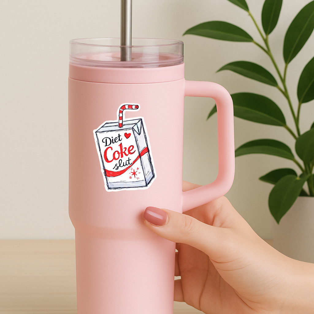 Diet Coke Slut Sticker, Funny Soda Lover Decal Gift Idea