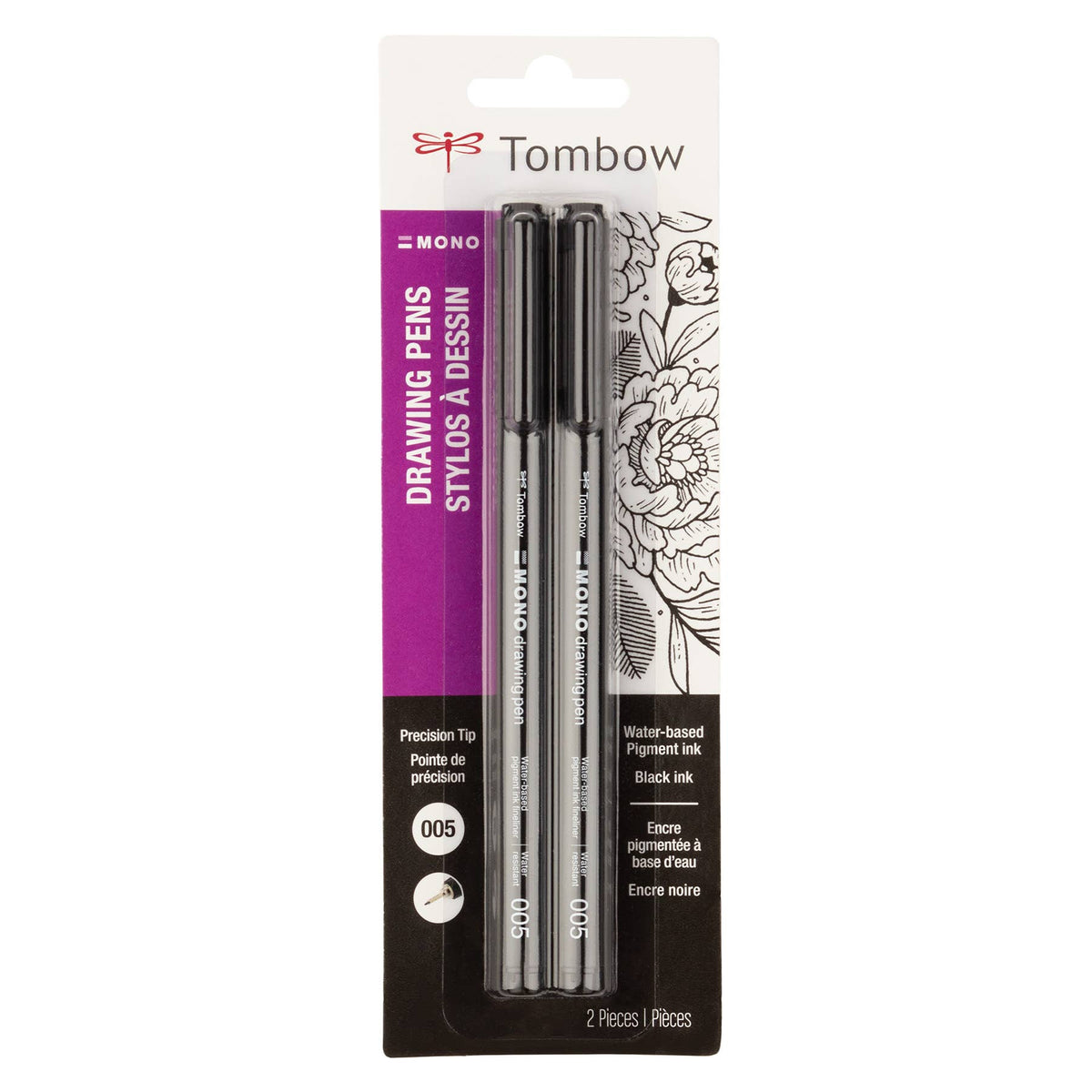 MONO Drawing Pen, 005, 2-Pack