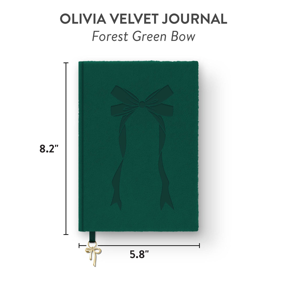 Forest Green Bow Olivia Journal