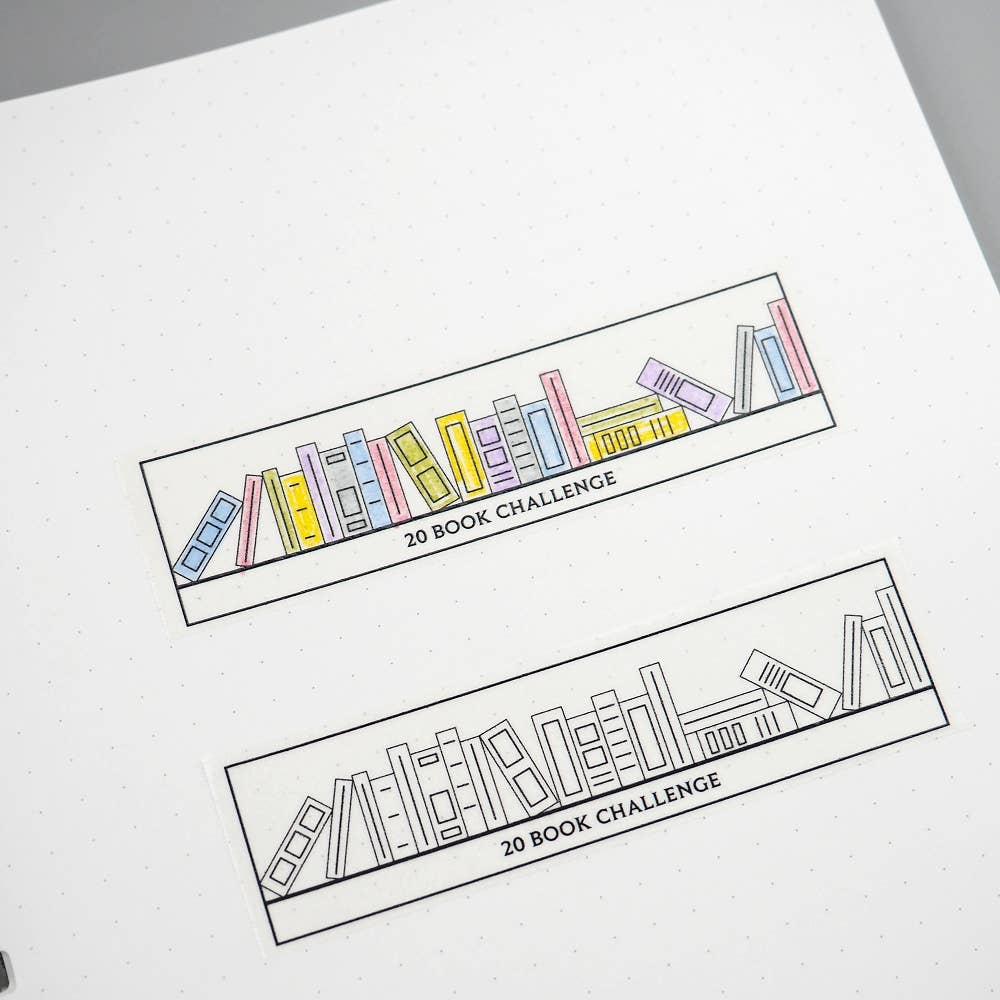 LAOMIS 20 Book Reading Challenge Writable Washi Tape