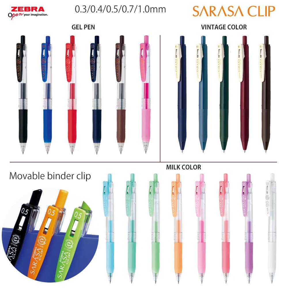 【JAPANESE STATIONERY】ZEBRA SARASA CLIP GEL PEN
