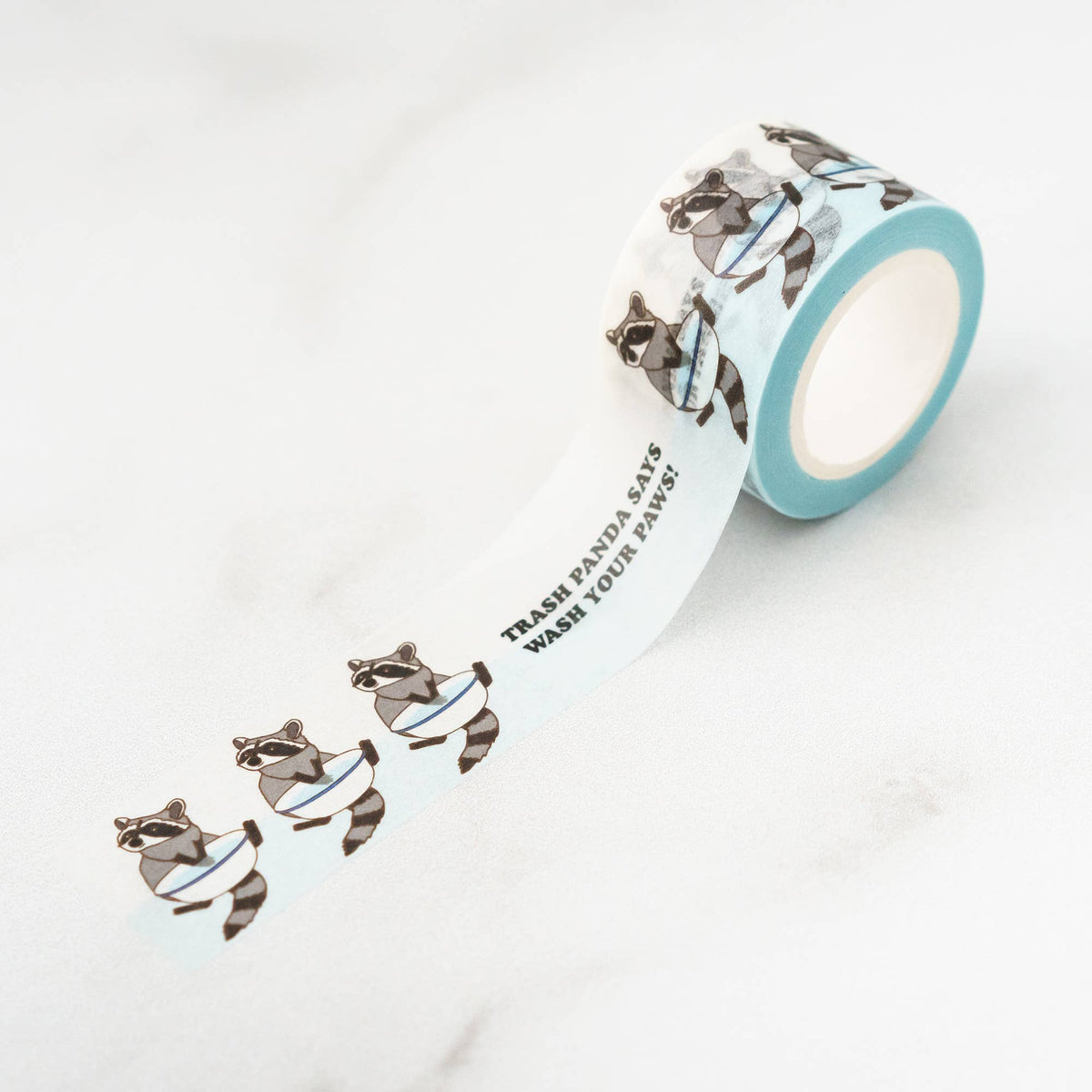 Trash Panda Wash Your Hands Washi Tape, Pattern Paper Tape