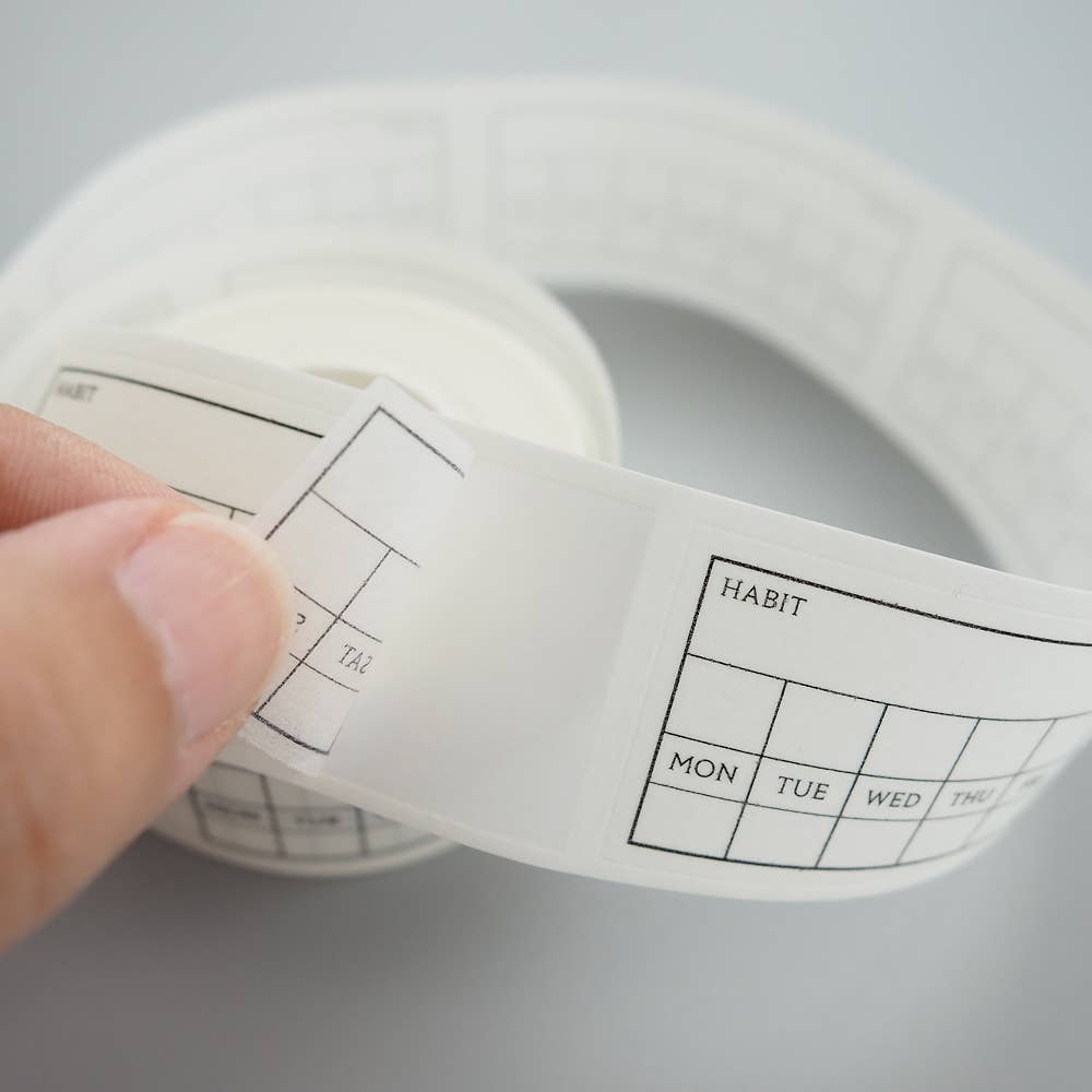 LAOMIS Weekly Routine Habit Tracker Writable Washi Stickers