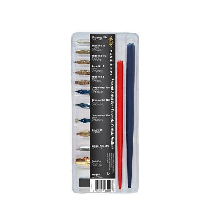 Dip Pen Student Artist Nib & Pen Holder Set in Box