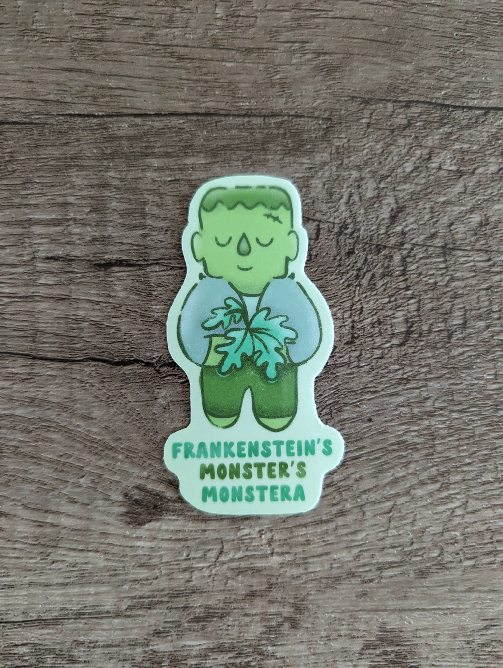 Frankenstein's Monsters Monstera - Cute Spooky Vinyl Sticker
