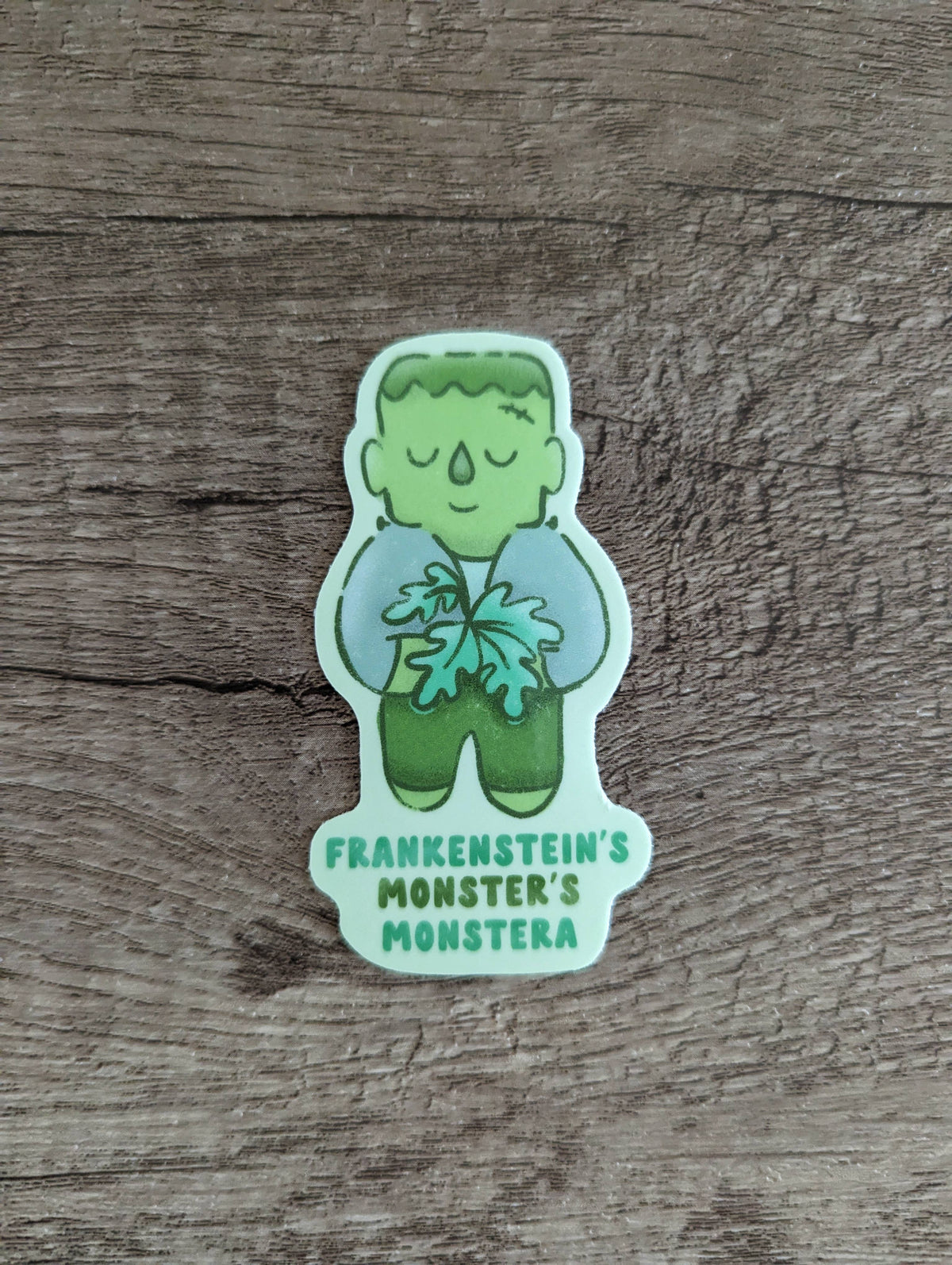 Frankenstein's Monsters Monstera - Cute Spooky Vinyl Sticker