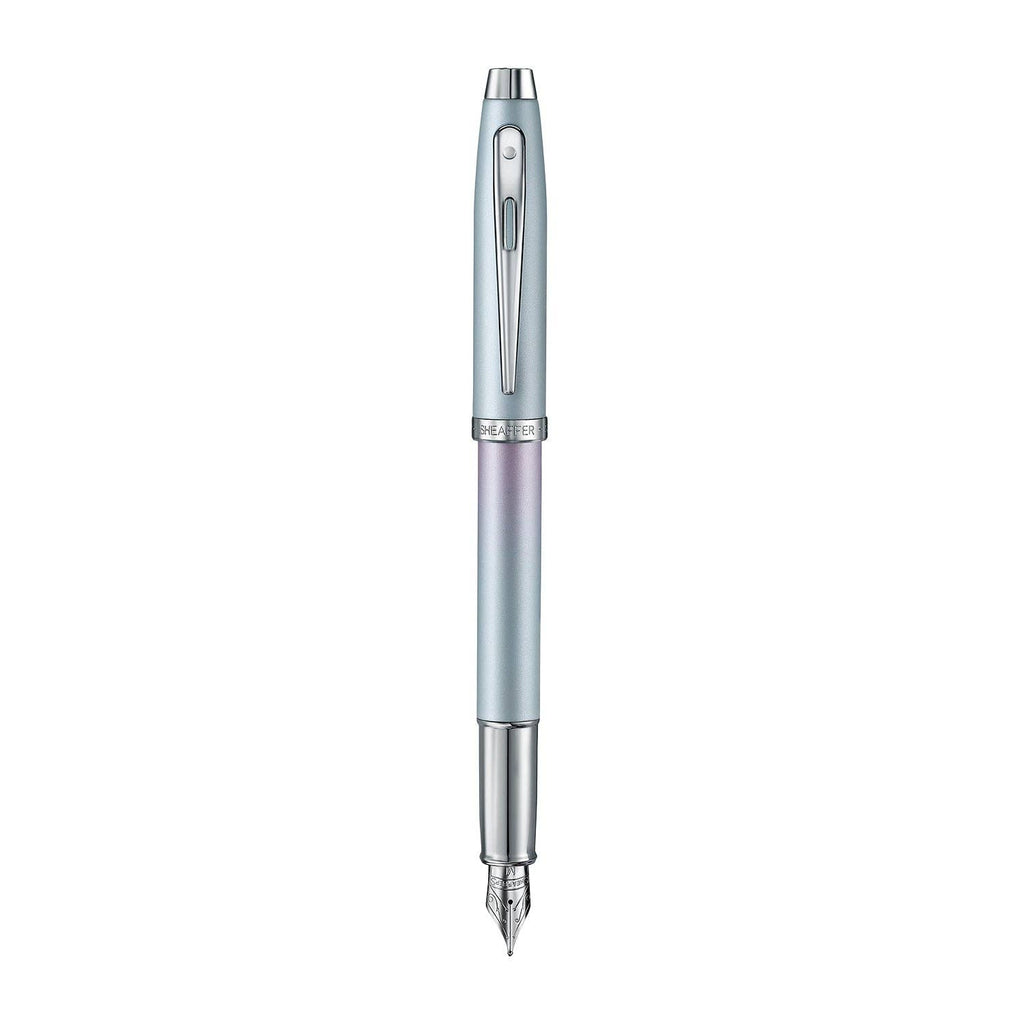 Sheaffer 100 9376 Expressions Blue and Pink Pearlised Gradient Fountain Pen with Chrome-plated Trims