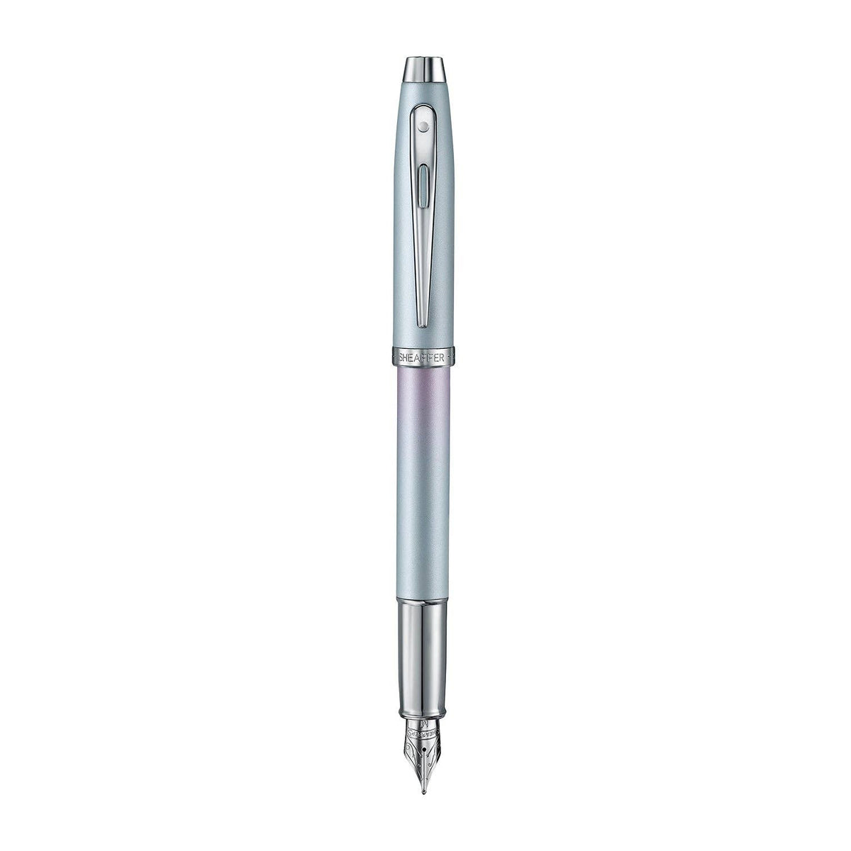 Sheaffer 100 9376 Expressions Blue and Pink Pearlised Gradient Fountain Pen with Chrome-plated Trims