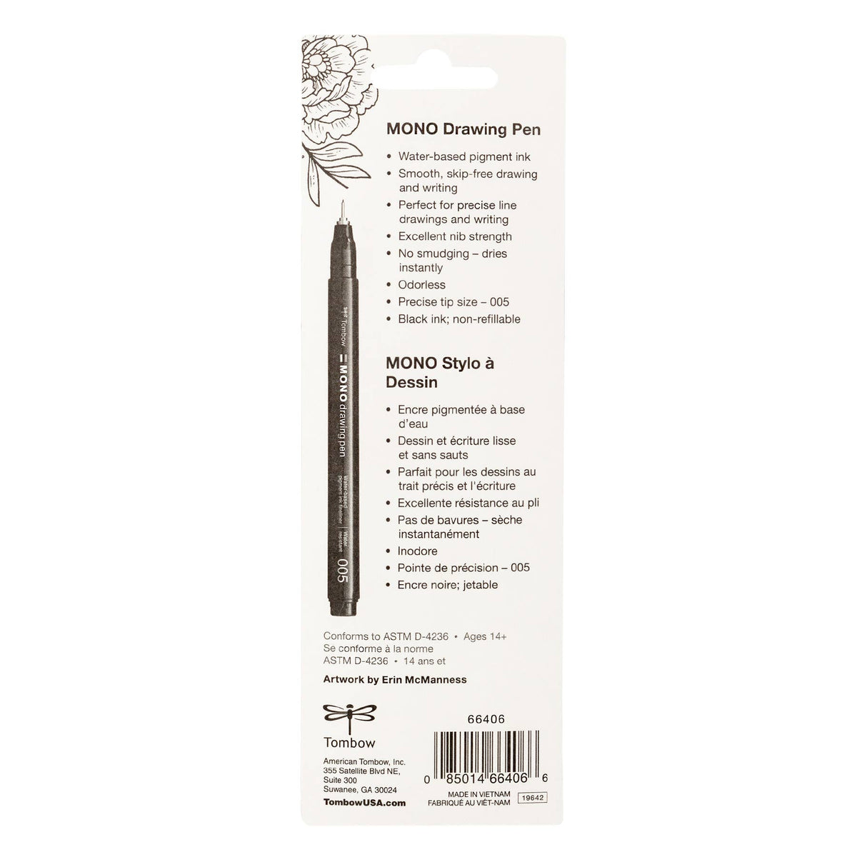 MONO Drawing Pen, 005, 2-Pack