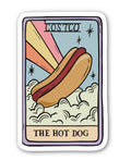 Costco Hot Dog Tarot Sticker, Funny Foodie Tarot Card Decal