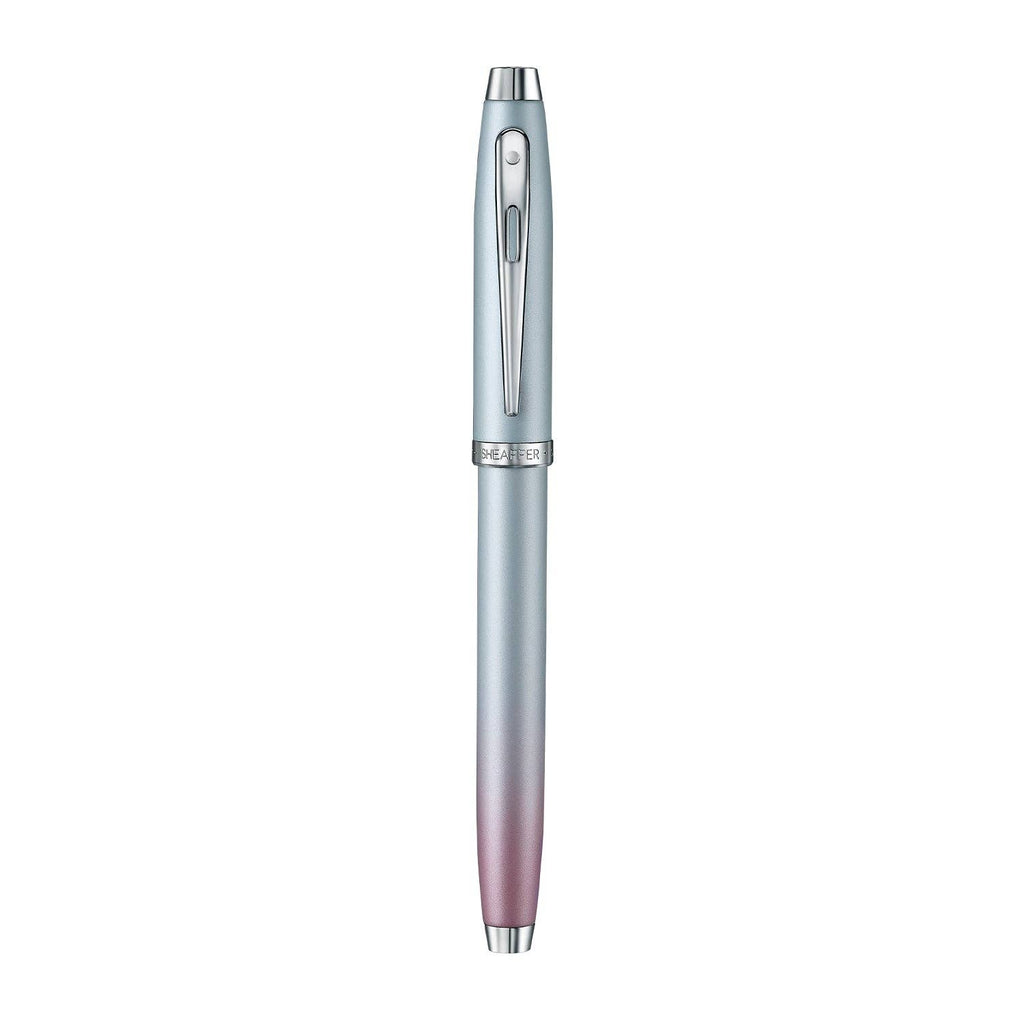 Sheaffer 100 9376 Expressions Blue and Pink Pearlised Gradient Fountain Pen with Chrome-plated Trims