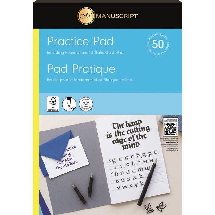 Manuscript Hand Lettering Practice Pad - 50 sheets