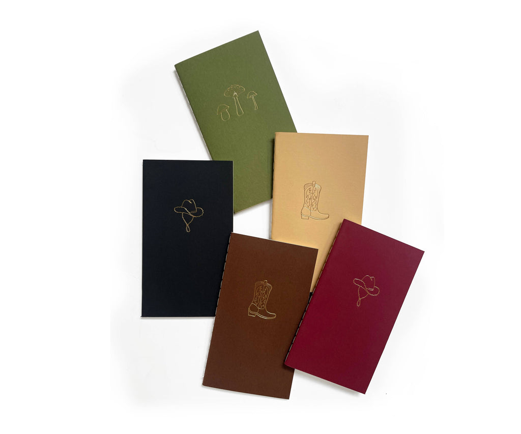 Cowboy Boot Mini Saddle Stitch Notebook | Cute Western Gift